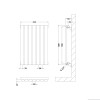 Nuie Sloane Horizontal Single Panel White Designer Radiator 600mm x 412mm