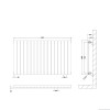 Nuie Sloane Horizontal Single Panel White Designer Radiator 600mm x 992mm