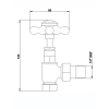 ProTek Traditional Chrome Angled Cross Head Radiator Valves (Pair)
