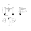 Hydro Brushed Brass Deck Mounted Bath Shower Mixer & Shower Kit
