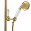 Hynar Traditional Brushed Brass Thermostatic Dual Control Exposed Shower Mixer Kit