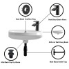 Nuie Melbourne 450mm Cloakroom Wall Hung Basin NCU842 with Matt Black Tap & Waste Package