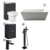 1700mm Kruze Freestanding Complete Bathroom Package