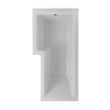 Matrix L-Shape 1700mm Shower Bath, Front Panel & Deluxe Screen - Left Hand