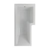 Matrix L-Shape 1700mm Shower Bath, Front Panel & Deluxe Screen - Right Hand