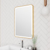 Nuie Hydrus Touch Sensor 700mm x 500mm Brushed Brass Framed Mirror