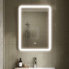 Nuie Hydrus Touch Sensor 700mm x 500mm Chrome Silver Framed Mirror