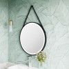 Nuie Salana Touch Sensor 600mm Black Round Illuminated Mirror