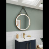 Nuie Salana Touch Sensor 600mm Brushed Brass Round Illuminated Mirror