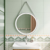 Nuie Salana Touch Sensor 600mm Chrome Round Illuminated Mirror