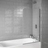 ProTek Arched Edge Chrome Bath Screen 800mm x 1400mm x 6mm