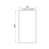 ProTek Square Edge Chrome Bath Screen 800mm x 1400mm x 6mm