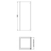 Hudson Reed Apex Chrome 800mm Shower Side Panel 8mm Glass (1950mm)