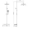 Maine Round Thermostatic shower - Gunmetal