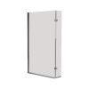 ProTek Matrix Chrome L-Shape Shower Bath Screen (Hinged)