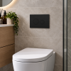 Nuie Round Plate For Pneumatic Cistern (Matt Black)