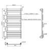 Memphis Chrome Designer Radiator 600mm x 1200mm