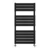 Milan 500mm x 1200mm Black Designer Heated Towel Radiator