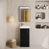 Vault 400mm Soft Black Floor Standing Cabinet & Basin - 1 Tap Hole