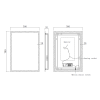 Manton LED Illuminated Bathroom Mirror 700mm x 500mm