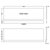 Bleached Oak 1700mm Bath Front Panel & Plinth