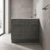 Anthracite Woodgrain 800mm Bath End Panel & Plinth