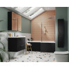 Charcoal Black 1700mm Square Shower Bath Front Panel