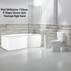 Nuie Melbourne 1700mm P-Shape Shower Bath Package Right Hand