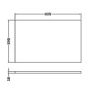 Athena White Gloss 600mm Worktop