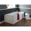 Asselby Square 1700mm x 700mm Double Ended Bath & Leg Set
