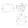 Metro Rimless Wall Hung Toilet & Soft Close Seat