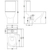Metro Modern Rimless Short Projection Toilet + Soft Closing Seat