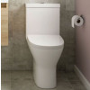 Metro Rimless Comfort Height Close Coupled Modern Toilet with Push Button Cistern & Soft Close Toilet Seat