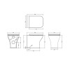 Nuie Ava Rimless Back To Wall Toilet & Soft Close Seat