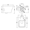 Pro Rimless Wall Hung Toilet & Soft Close Seat
