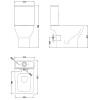 Pro Rimless Close Coupled Modern Toilet with Push Button Cistern & Soft Close Toilet Seat