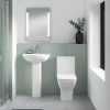 Ava 545mm Basin & Full Pedestal - 1 Tap Hole