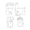EVO Comfort Height Close Coupled Modern Toilet with Push Button Cistern & Soft Close Toilet Seat