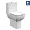 EVO Comfort Height Close Coupled Modern Toilet with Push Button Cistern & Soft Close Toilet Seat