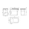 Nuie Ava Square Back To Wall Toilet & Soft Close Seat