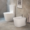 Metro Rimless Comfort Height Fully Back To Wall Toilet With Push Button Cistern & Seat