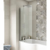 Nuie Curved P-Shaped Bath Screen 6mm
