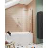 Nuie Curved P-Shaped Bath Screen 6mm