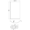 Nuie Curved P-Shaped Bath Screen 6mm