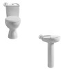 Melbourne Toilet & Full Pedestal Basin Bathroom Suite - 1 Tap Hole