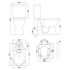 Milano Doc M Comfort Height Pan, Cistern & Seat
