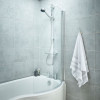 Nuie Curved P-Shaped Bath Screen 6mm