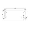 White Rectangular Shower Tray 1700mm x 700mm x 40mm(Corner Waste)