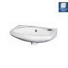 450mm Cloakroom Wall Hung Basin with Matt Black Tap & Waste Package