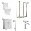 Nuie 1200mm x 800mm Rectangluar Complete Shower Enclosure Package